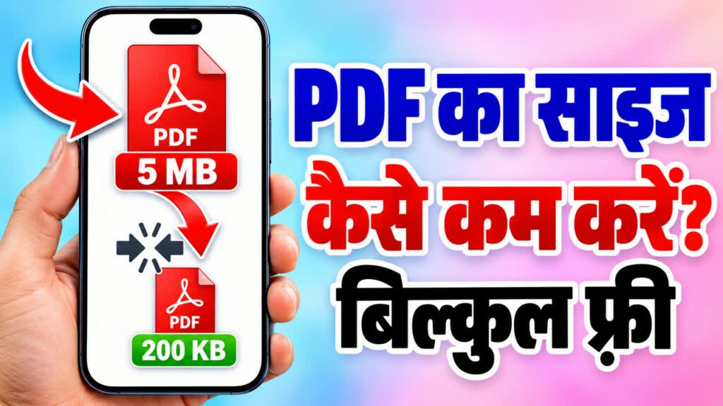 PDF का साइज़ कैसे कम करें? फ़्री Compress PDF टूल (बिना App)